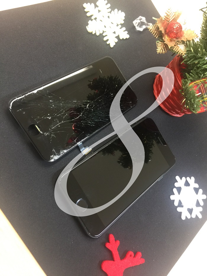 iPhone8　画面割れ　本体 iPhoneのバックパネルが割れていると正規店さんではバッテリー